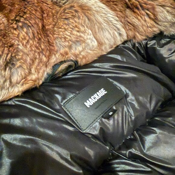 MACKAGE EDWARD-FZ 2-in-1 down parka with hooded bib and natural fur XXL (44) - Picture 4 of 14